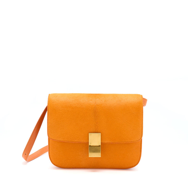 Celine Classic Medium Box Horsehair Orange