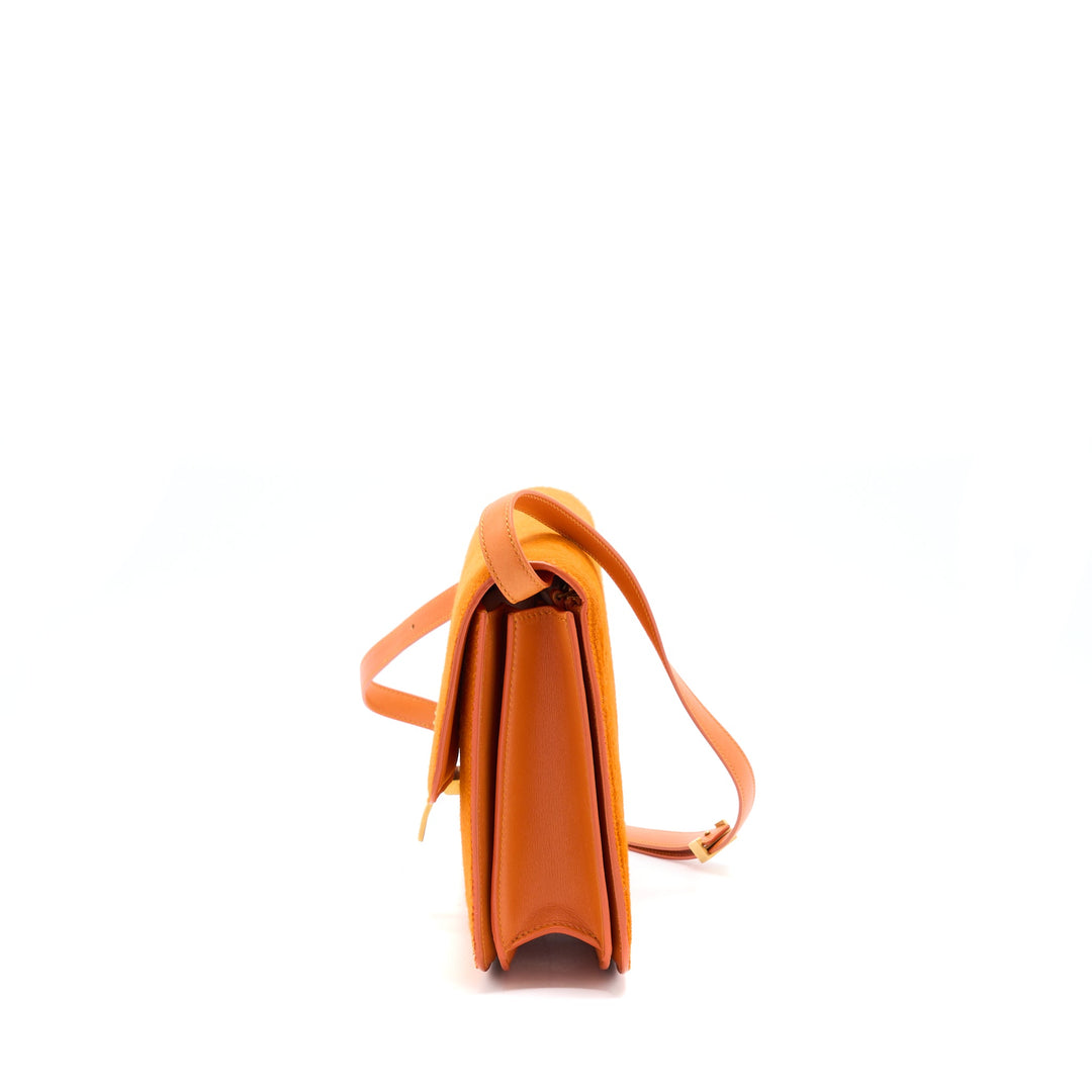 Celine Classic Medium Box Horsehair Orange