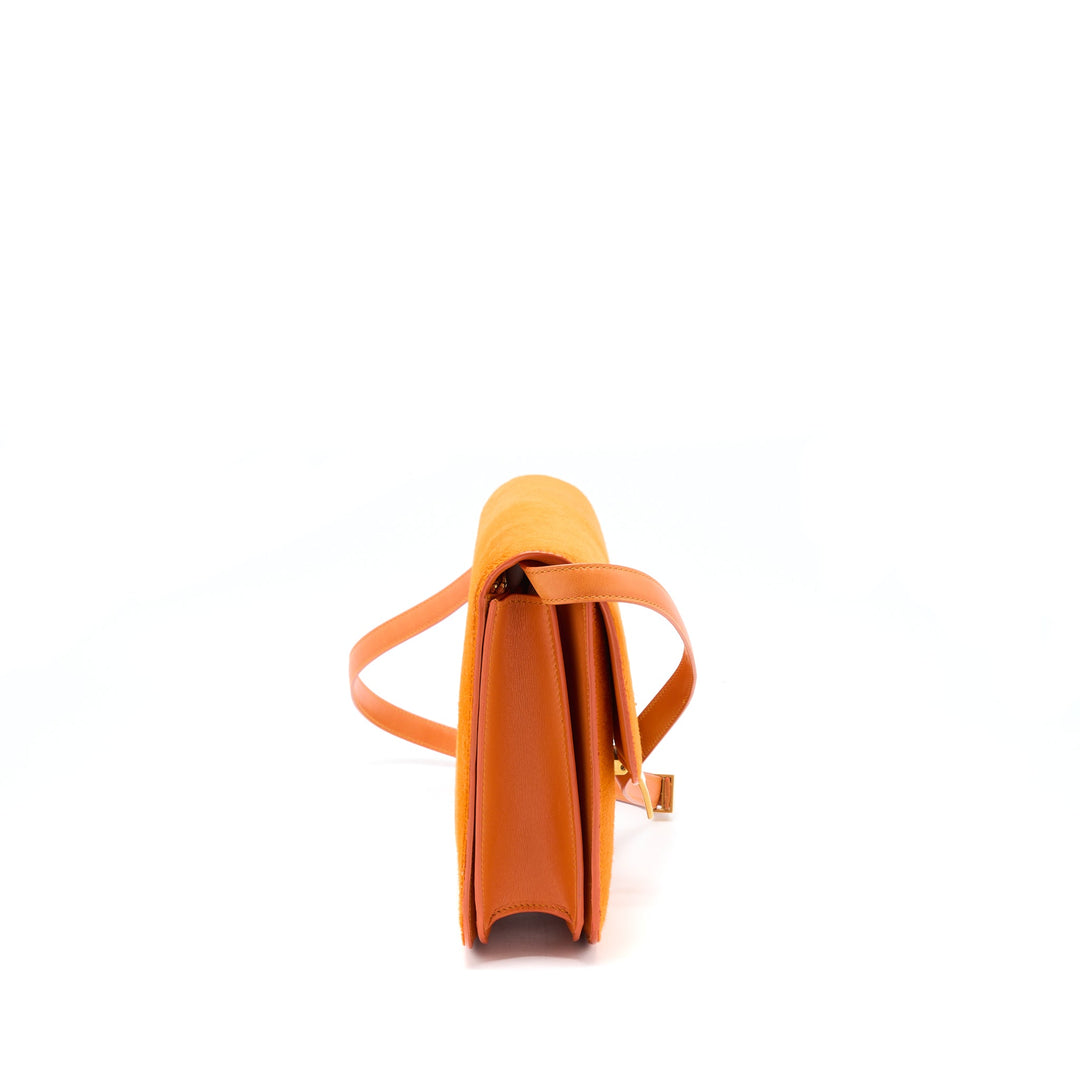 Celine Classic Medium Box Horsehair Orange