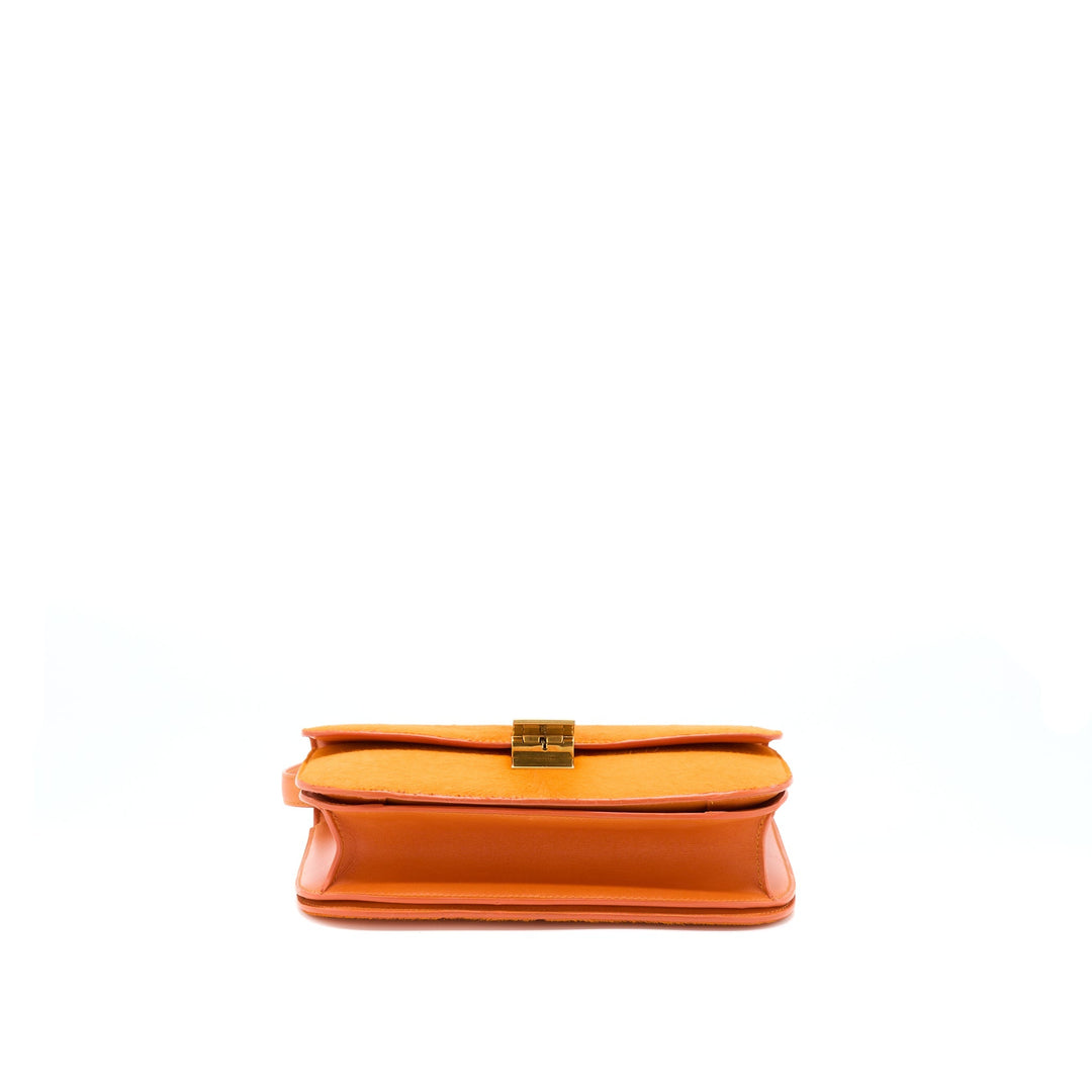 Celine Classic Medium Box Horsehair Orange
