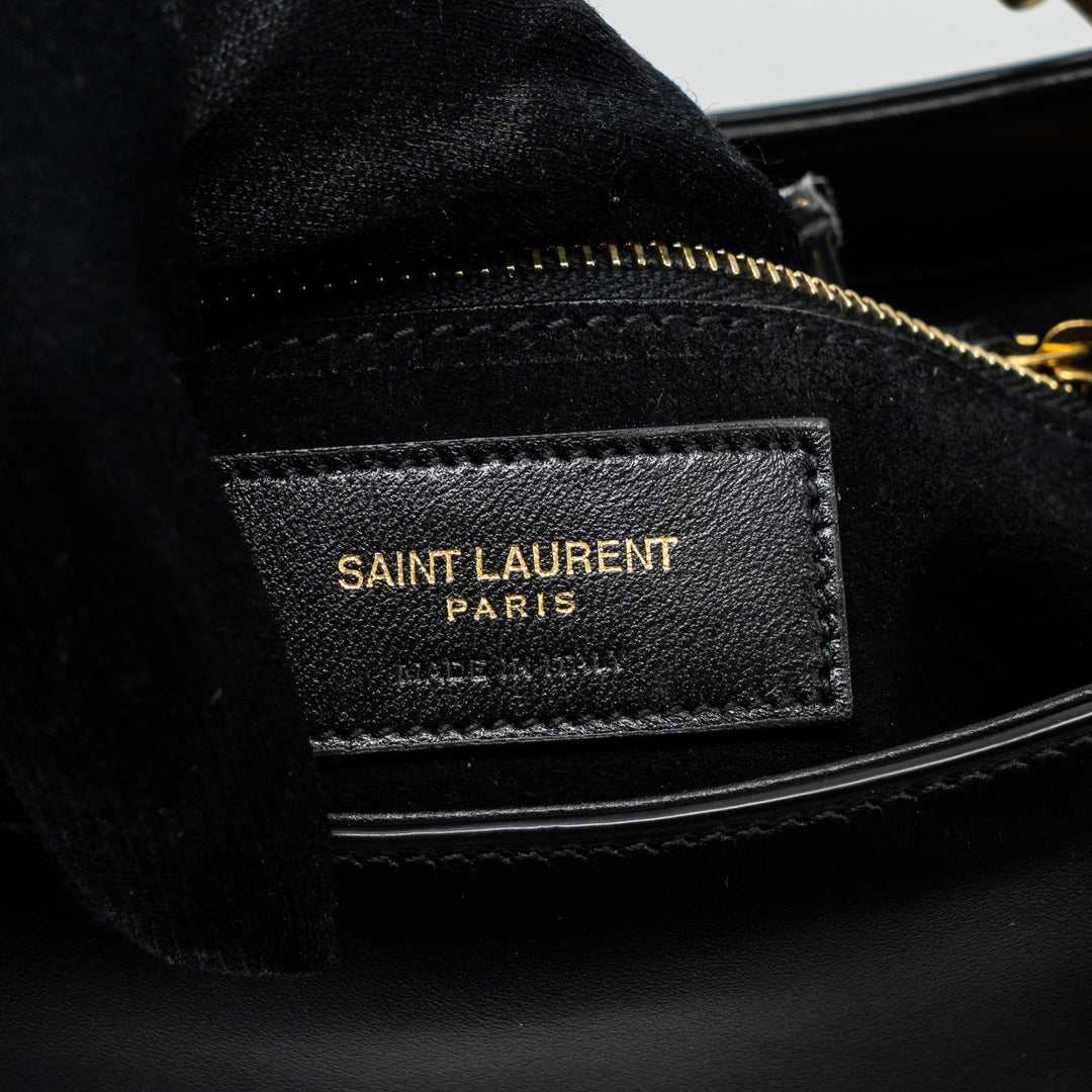 Saint Laurent/YSL Le 5 A 7 Hobo Bag Smooth Calfskin Black GHW