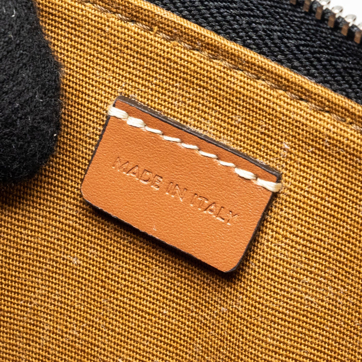 Celine Horizontal Triomphe Logo Print Pouch Coated Canvas/Leather Tan/Brown
