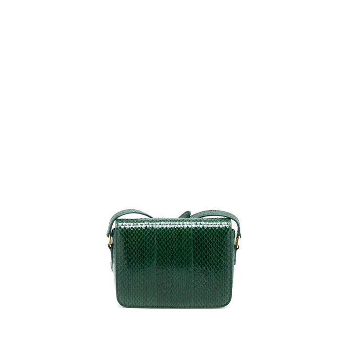 Top Quality Celine Triomphe Bag Water Snake Leather Green