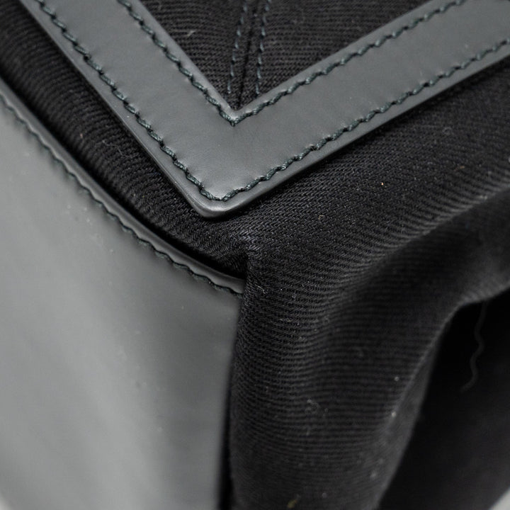 Top Quality Balenciaga Cabas Logo Tote Bag Canvas/ Calfskin Black SHW