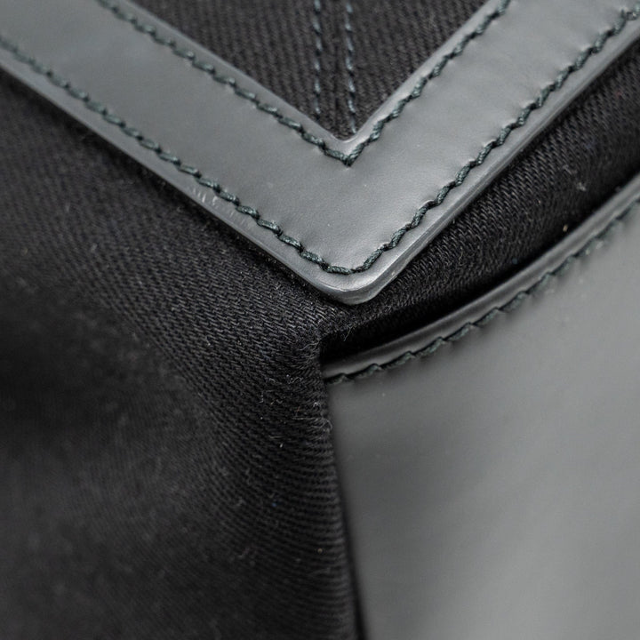 Top Quality Balenciaga Cabas Logo Tote Bag Canvas/ Calfskin Black SHW