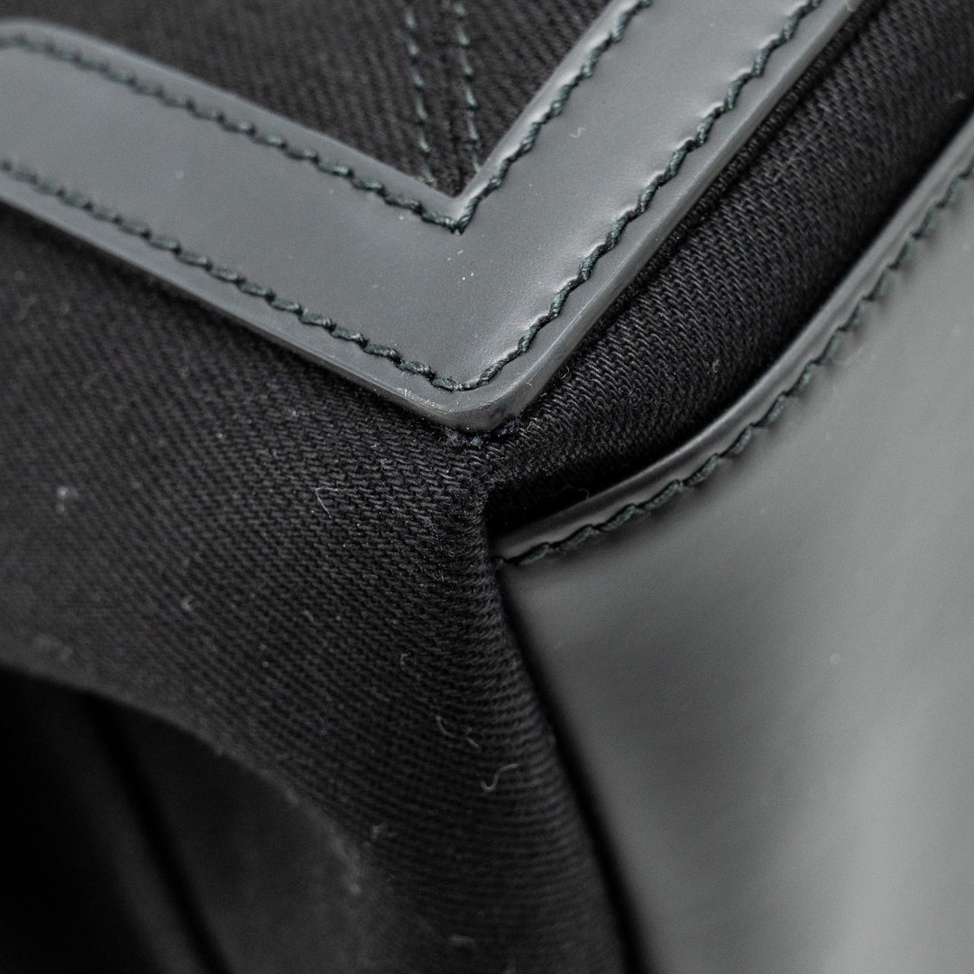 Top Quality Balenciaga Cabas Logo Tote Bag Canvas/ Calfskin Black SHW