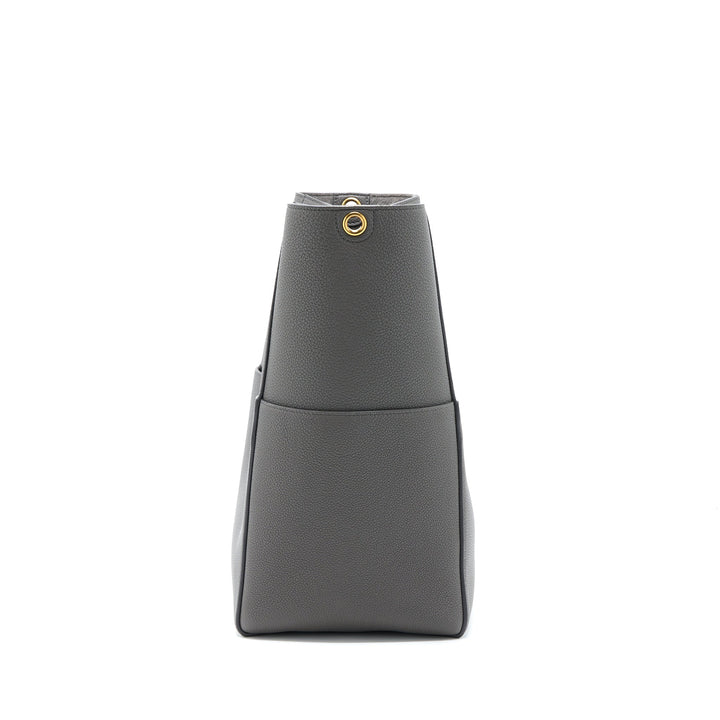Top Quality Celine Sangle Bucket Bag Grained Calfskin Grey
