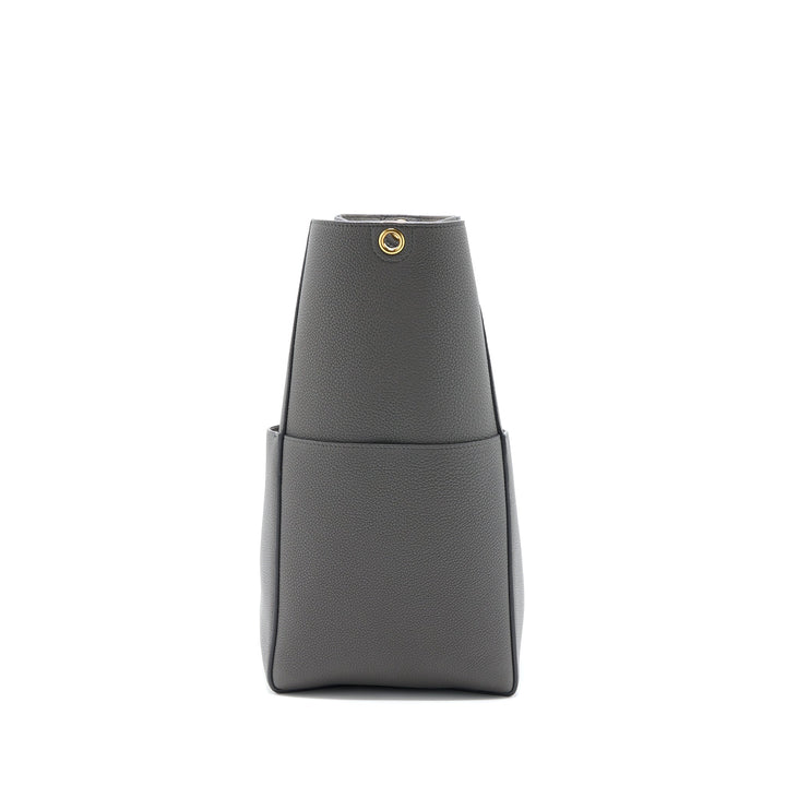 Celine Sangle Bucket Bag Grained Calfskin Grey