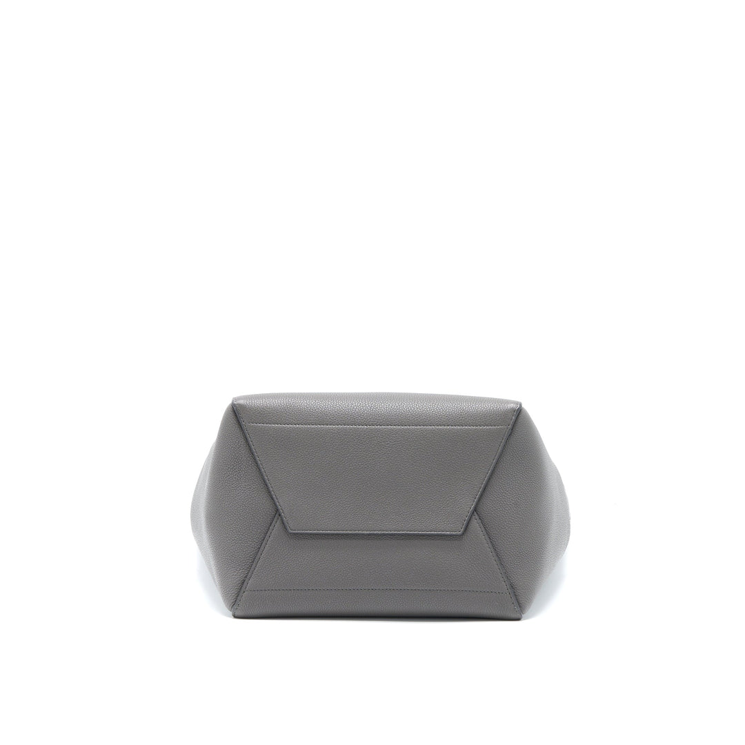 Celine Sangle Bucket Bag Grained Calfskin Grey