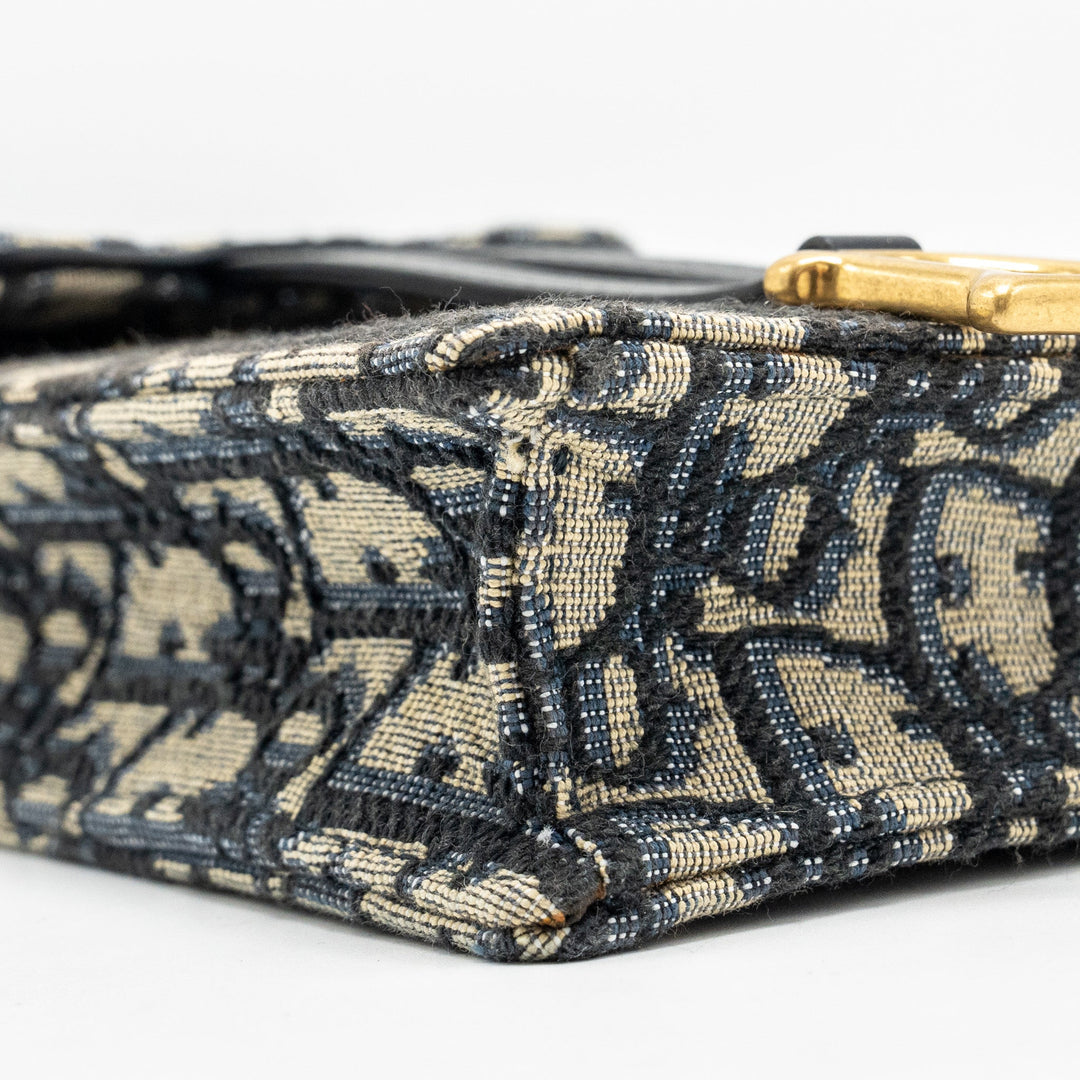 Top quality Dior Saddle Phone Pouch Blue Oblique Jacquard