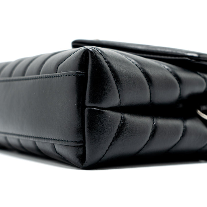 Saint Laurent LouLou Toy Strap Bag Calfskin Black SHW