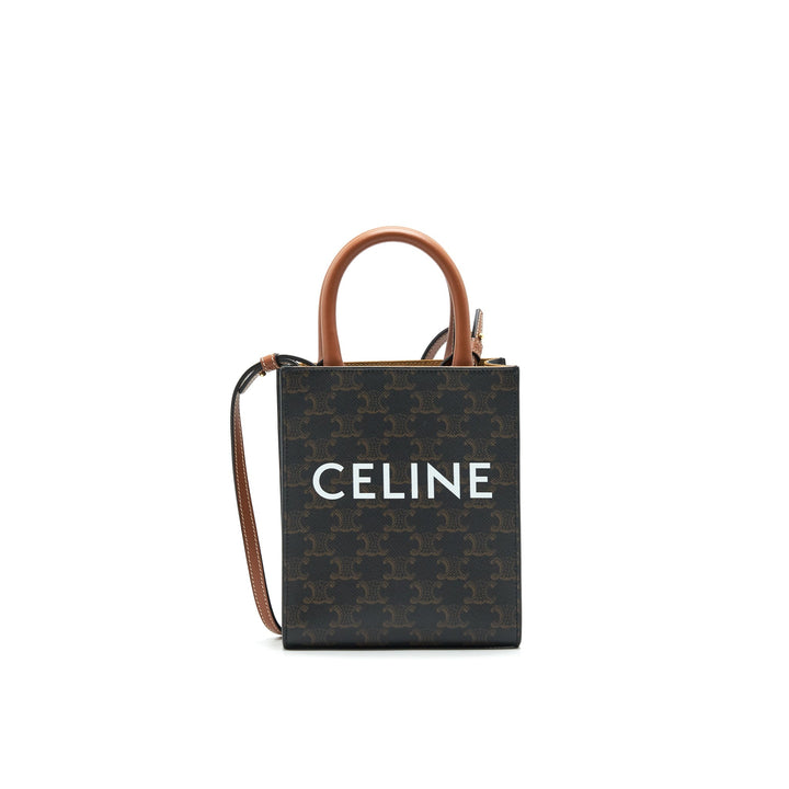 Top Quality Celine MINI VERTICAL CABAS IN TRIOMPHE CANVAS