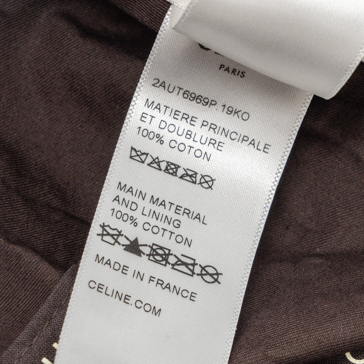 Top Quality Celine Size S Triomphe Baseball Cap Cotton Cacao