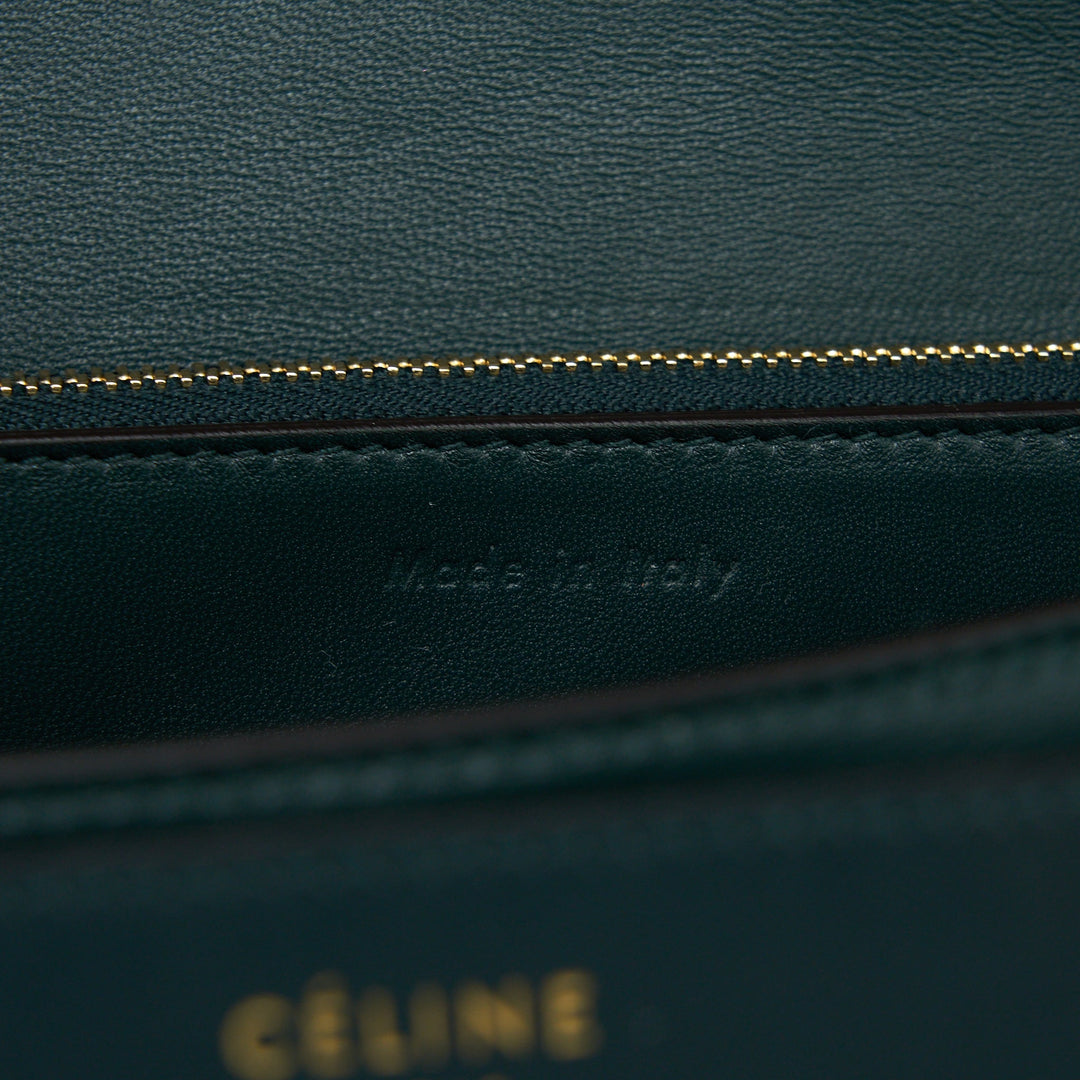 Celine Medium Classic Box Bag Calfskin Green