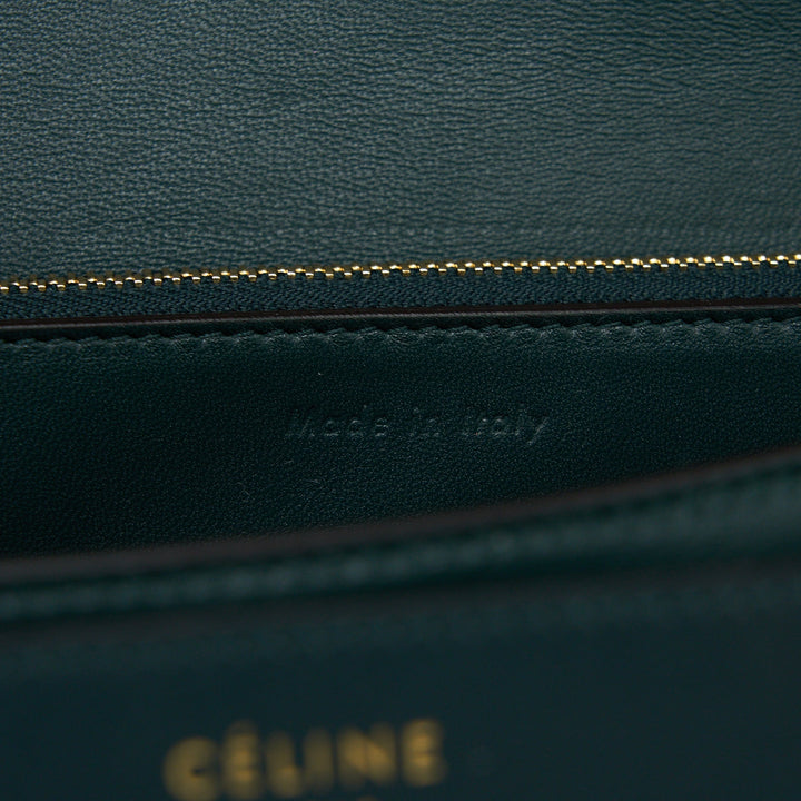 Celine Medium Classic Box Bag Calfskin Green