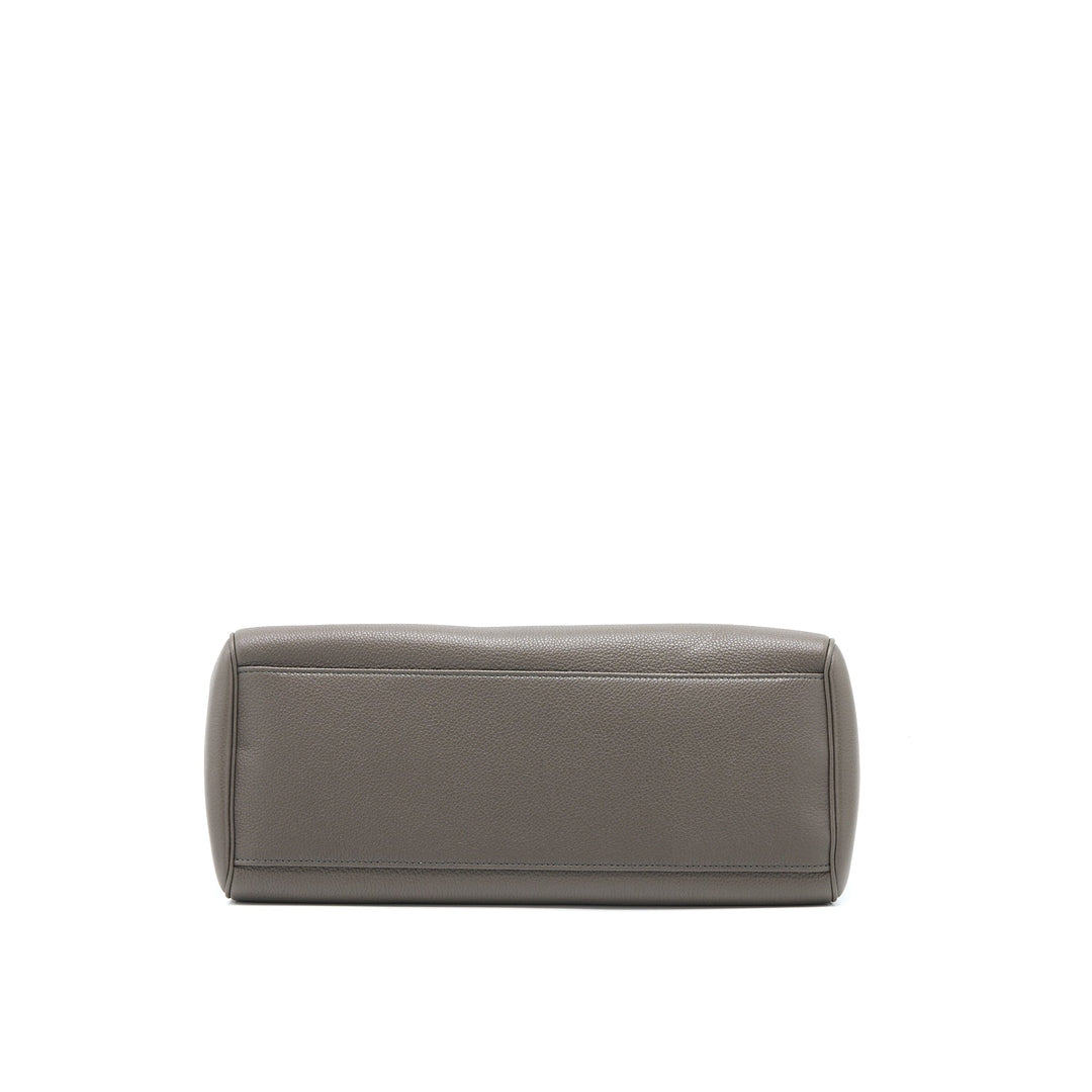 Celine Medium Soft 16 Bag Grained Calfskin Dark Grey