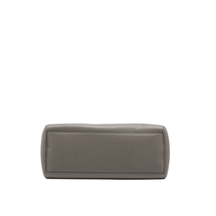 Celine Medium Soft 16 Bag Grained Calfskin Dark Grey