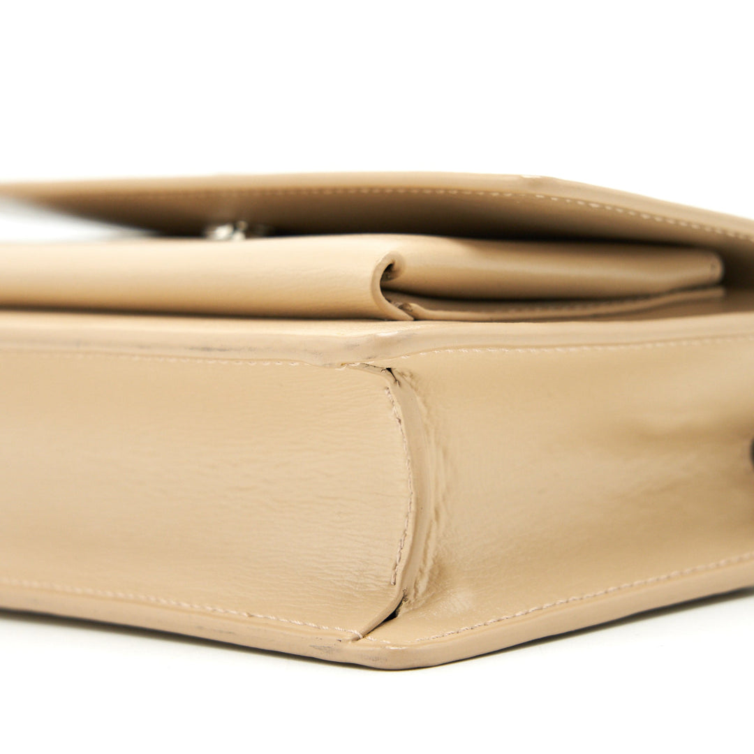Saint Laurent Mini Sunset Calfskin beige SHW