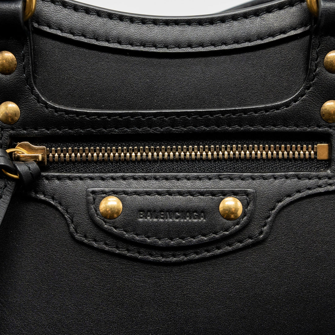 Top Quality Balenciaga Neo Classic Mini Handbag Smooth Calfskin Black GHW