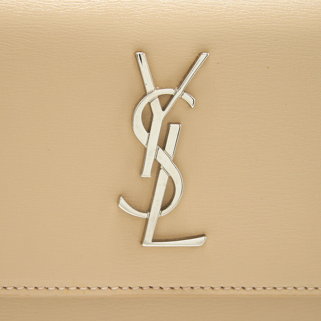 Saint Laurent Mini Sunset Calfskin beige SHW