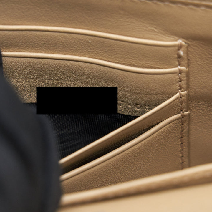 Saint Laurent Mini Sunset Calfskin beige SHW