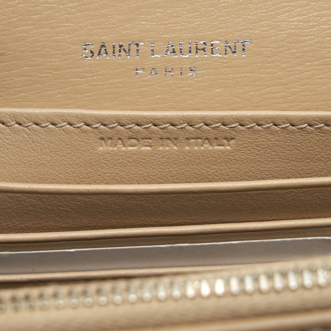 Saint Laurent Mini Sunset Calfskin beige SHW