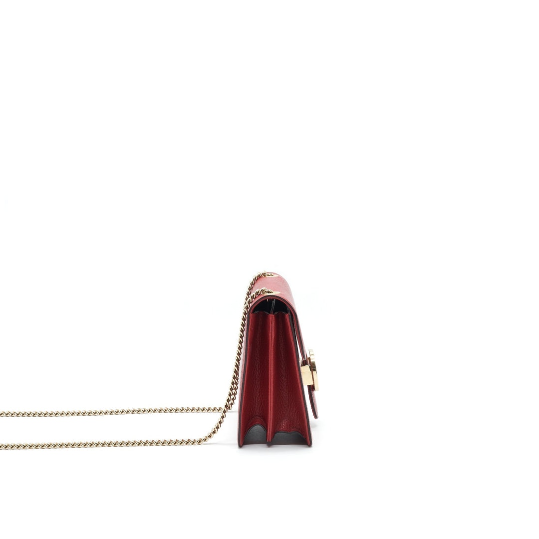 Gucci GG Interlocking Small Chain crossbody Bag Red with