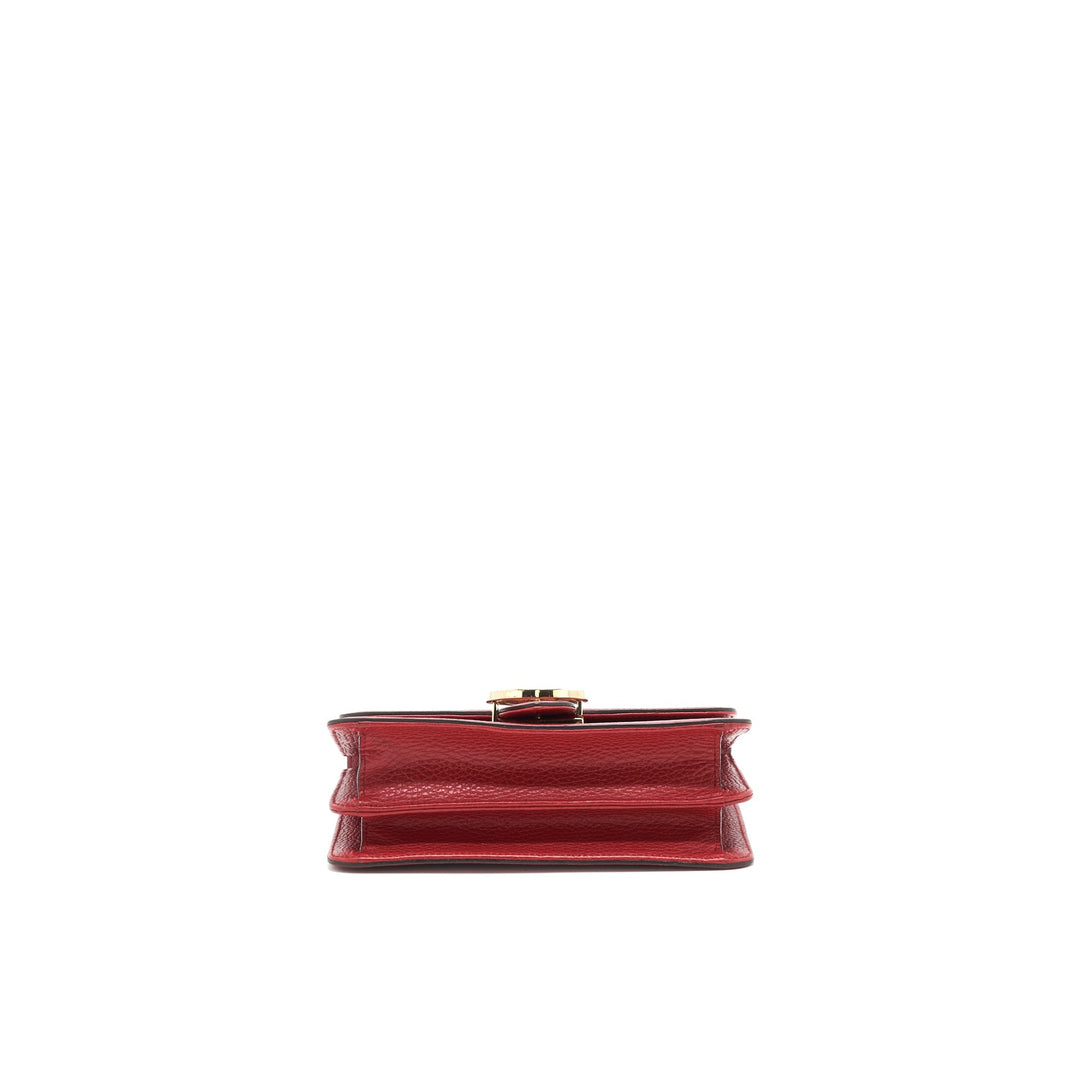 Gucci GG Interlocking Small Chain crossbody Bag Red with