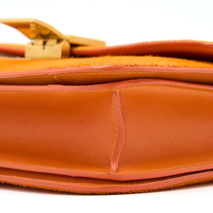 Celine Classic Medium Box Horsehair Orange