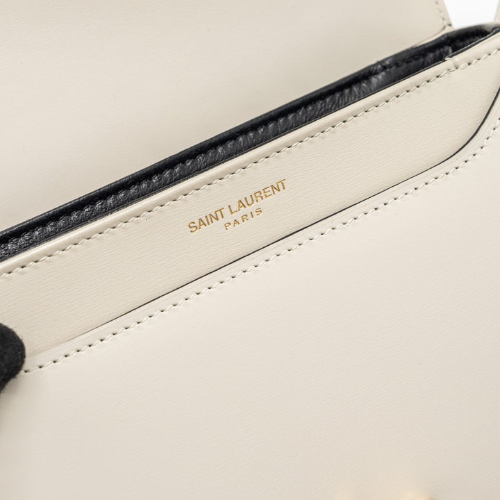 Saint Laurent/YSL Small Solferino Satchel Crossbody Bag White GHW