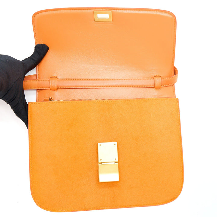 Celine Classic Medium Box Horsehair Orange