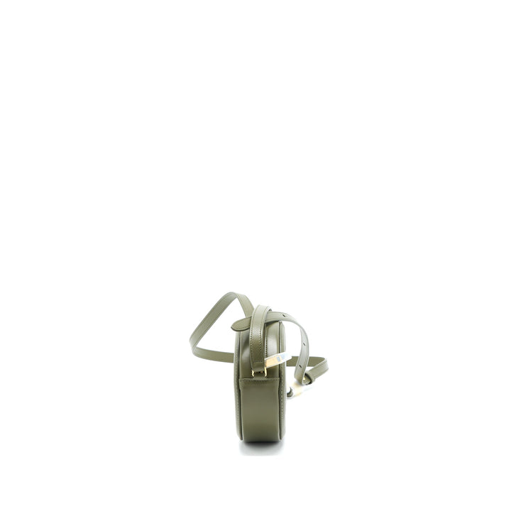 Celine Crossbody Oval Purse Calfskin Olive Green