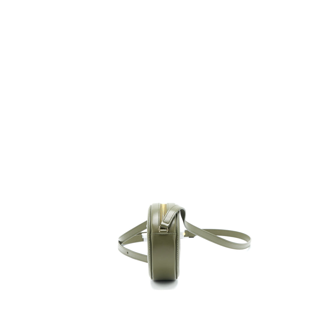Celine Crossbody Oval Purse Calfskin Olive Green