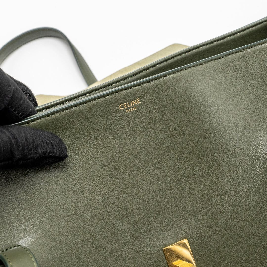 Celine Large Soft 16 Bag Smooth Calfskin Dark Green