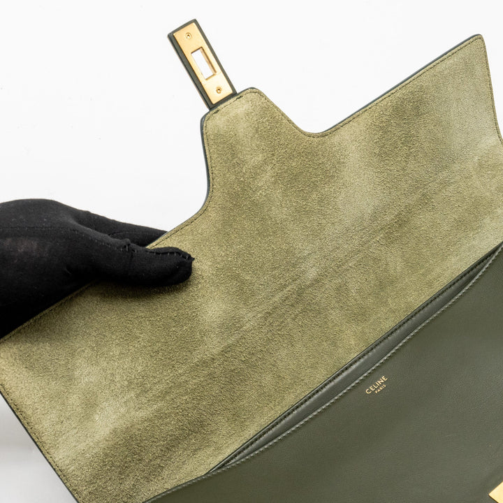 Celine Large Soft 16 Bag Smooth Calfskin Dark Green