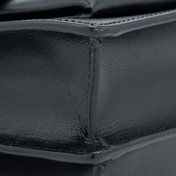 Saint Laurent/YSL Sunset Large Chain Bag Calfskin Black SHW
