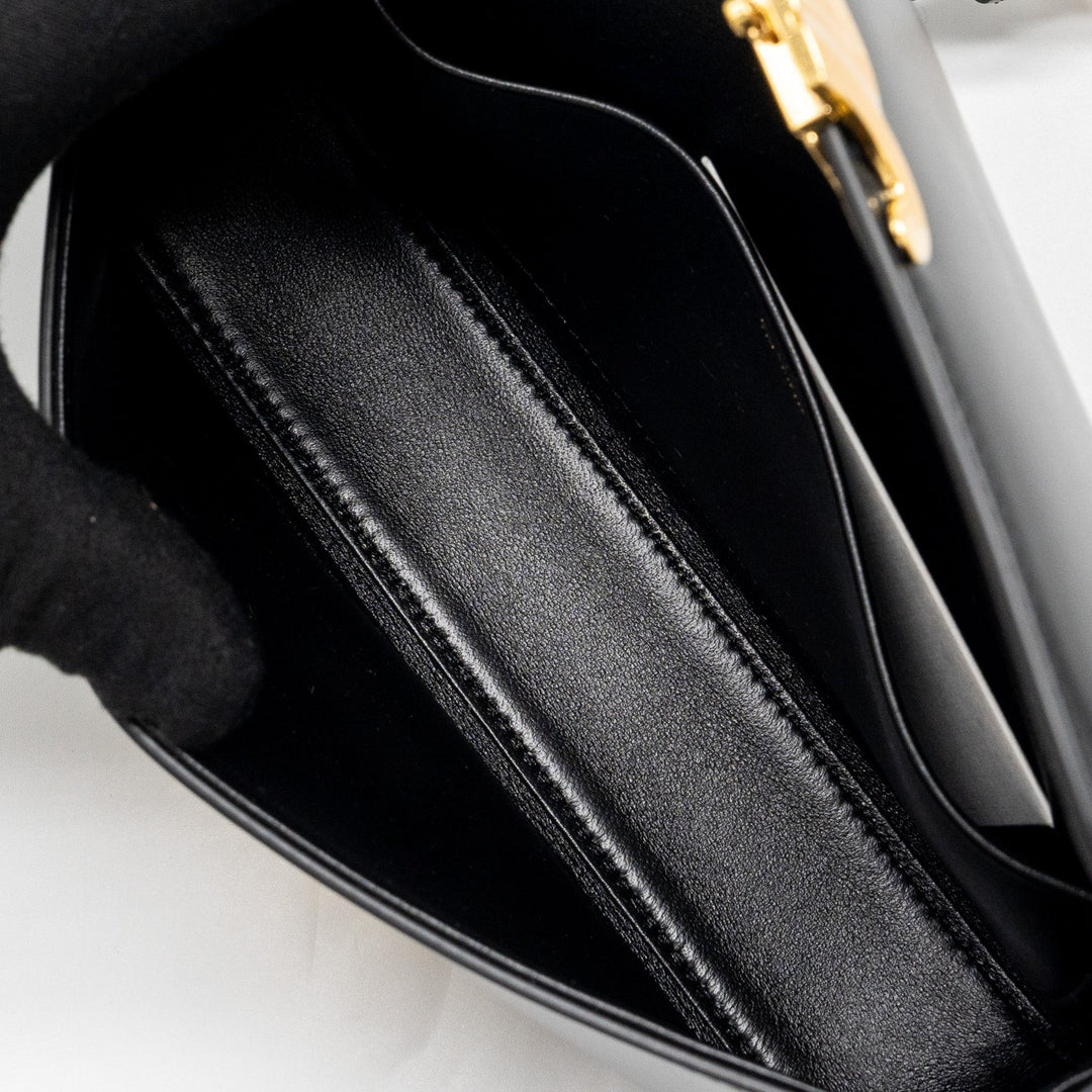 Top Quality Celine triomphe shoulder bag calfskin black