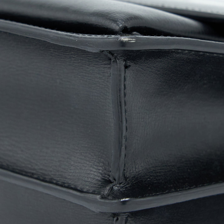 Saint Laurent/YSL Sunset Large Chain Bag Calfskin Black SHW