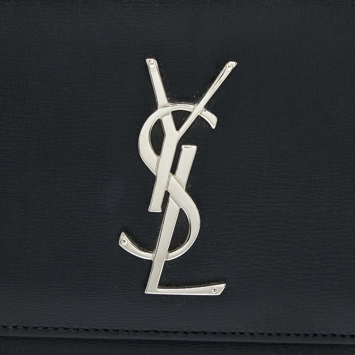 Saint Laurent/YSL Sunset Large Chain Bag Calfskin Black SHW