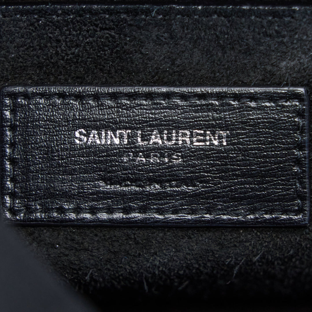 Saint Laurent/YSL Sunset Large Chain Bag Calfskin Black SHW
