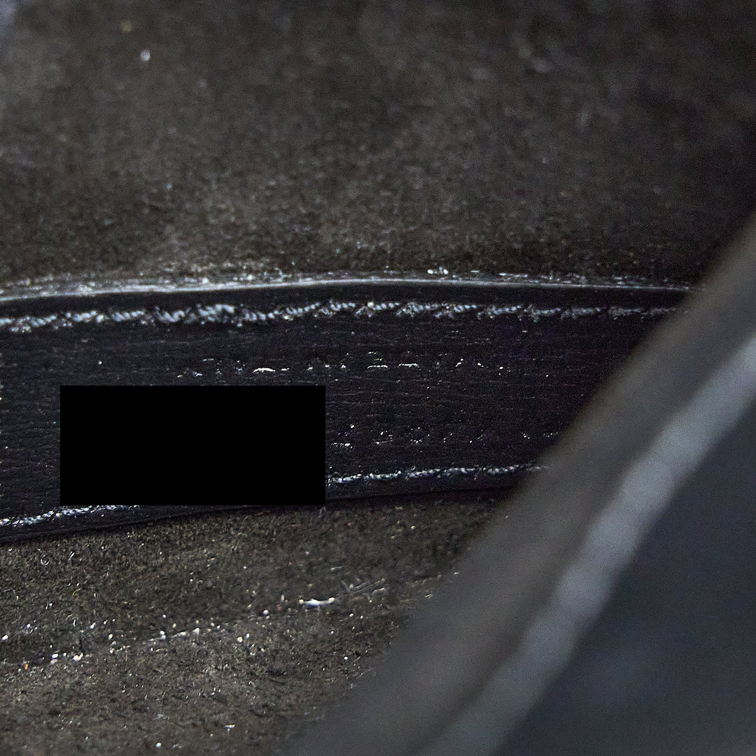 Saint Laurent/YSL Sunset Large Chain Bag Calfskin Black SHW
