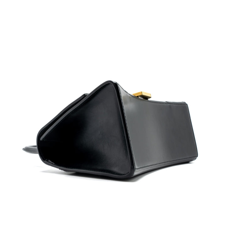 Top Quality Balenciaga small Hourglass bag calfskin black GHW