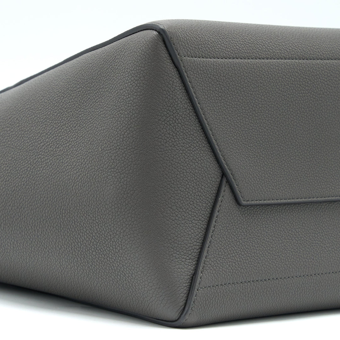 Celine Sangle Bucket Bag Grained Calfskin Grey