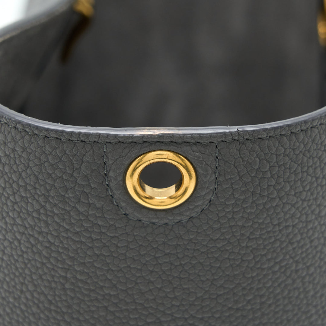 Celine Sangle Bucket Bag Grained Calfskin Grey