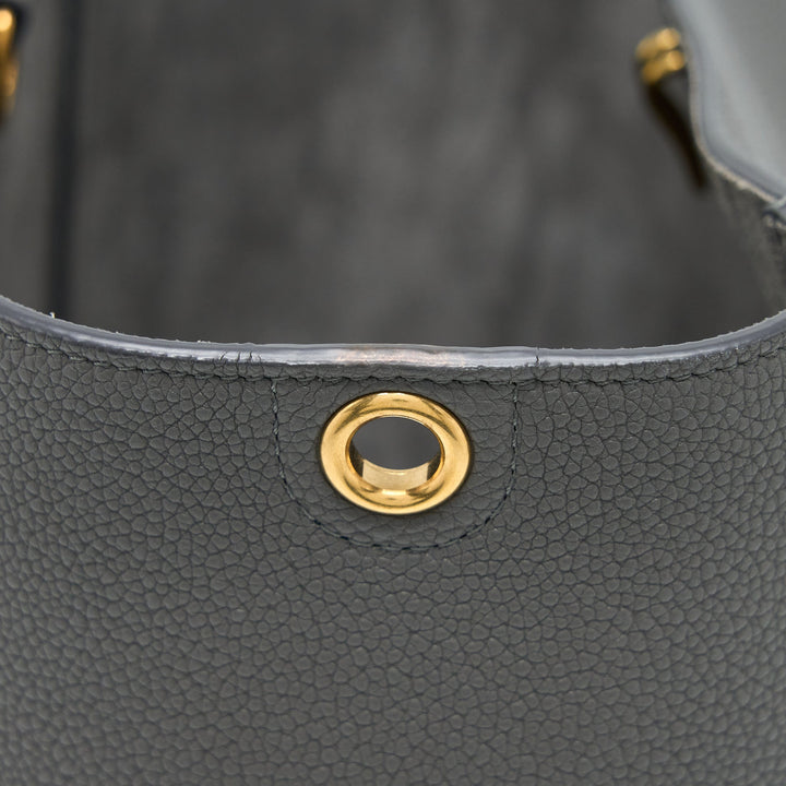 Celine Sangle Bucket Bag Grained Calfskin Grey