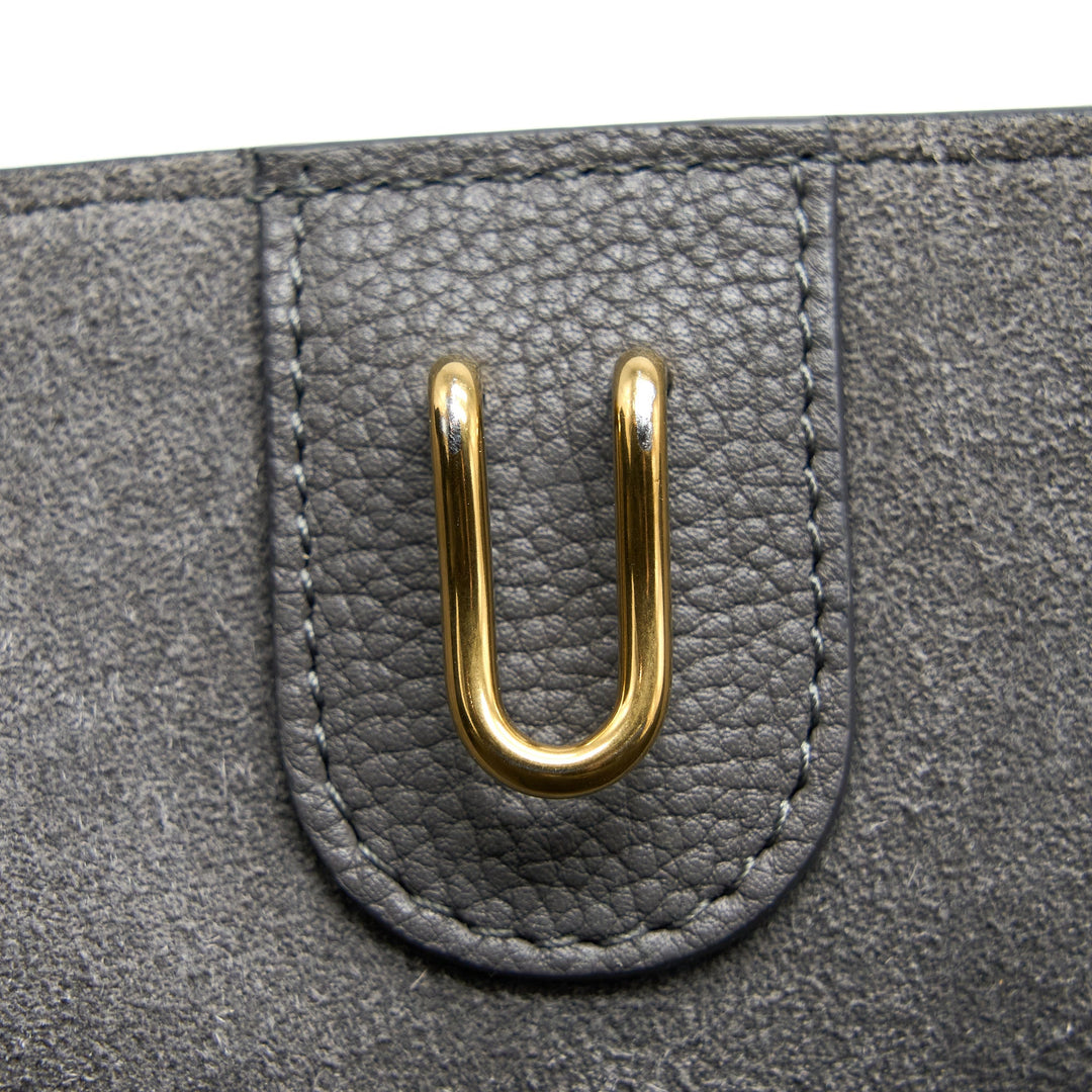 Celine Sangle Bucket Bag Grained Calfskin Grey