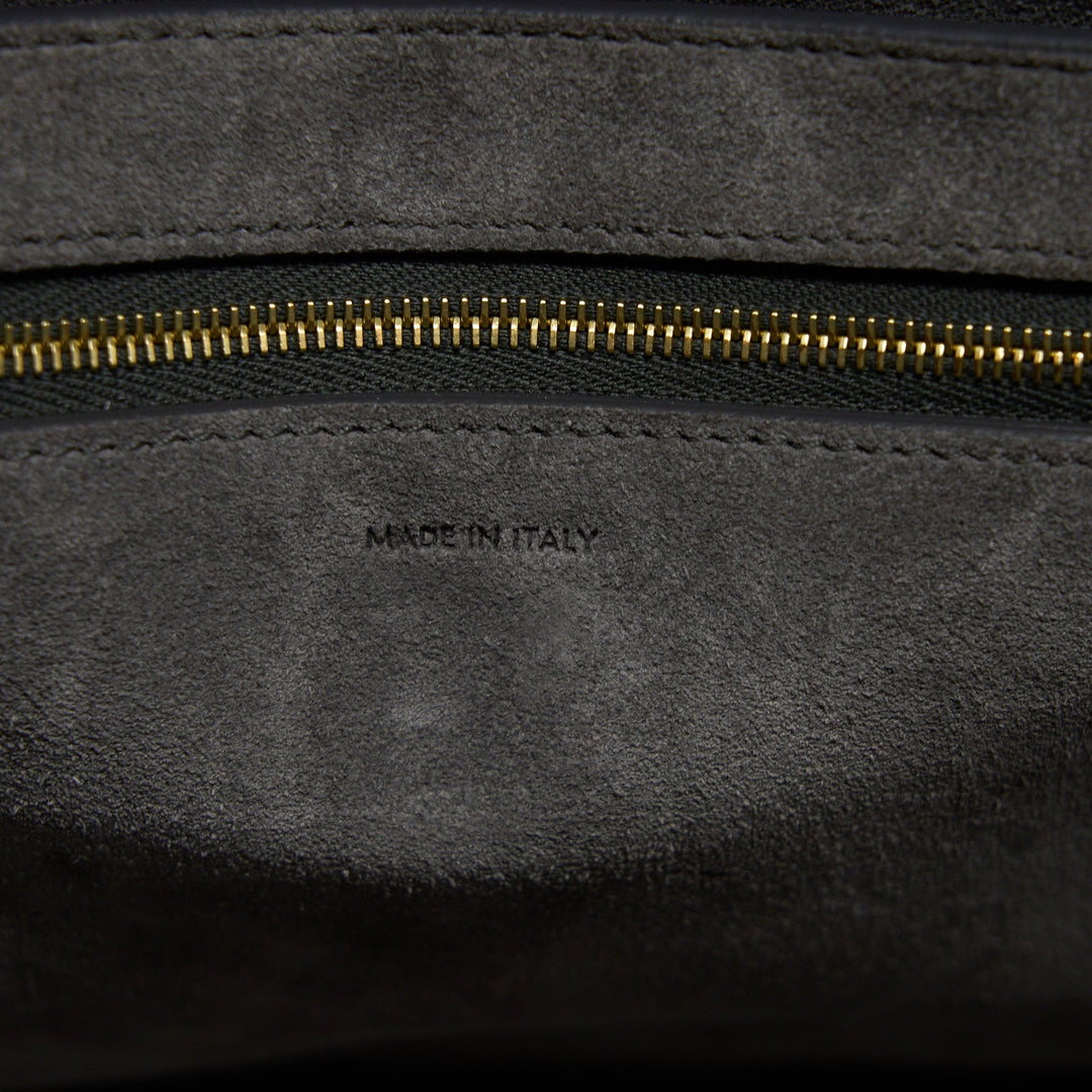 Celine Sangle Bucket Bag Grained Calfskin Grey