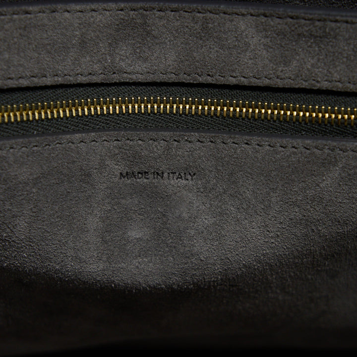 Celine Sangle Bucket Bag Grained Calfskin Grey