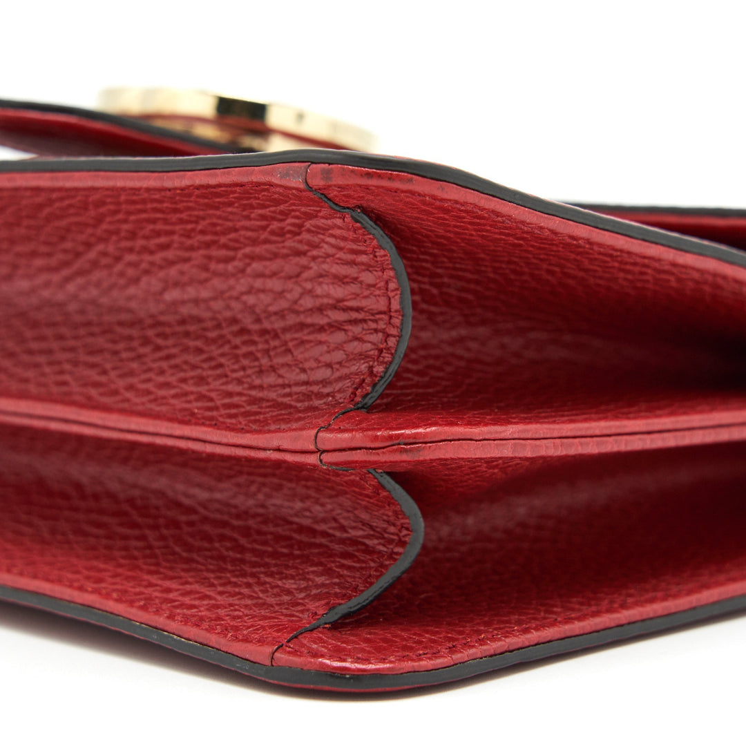 Gucci GG Interlocking Small Chain crossbody Bag Red with