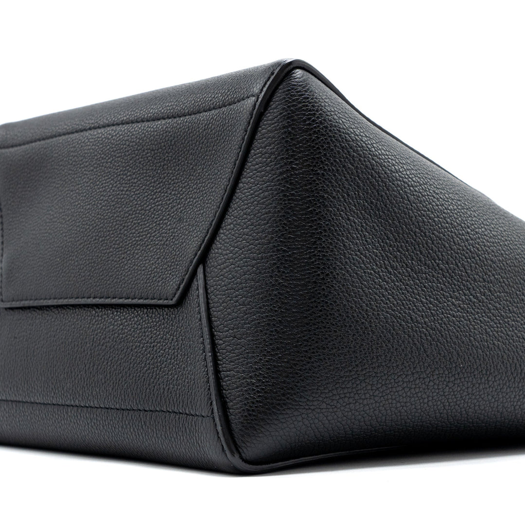 Celine Sangle Bucket Bag Grained Calfskin Black